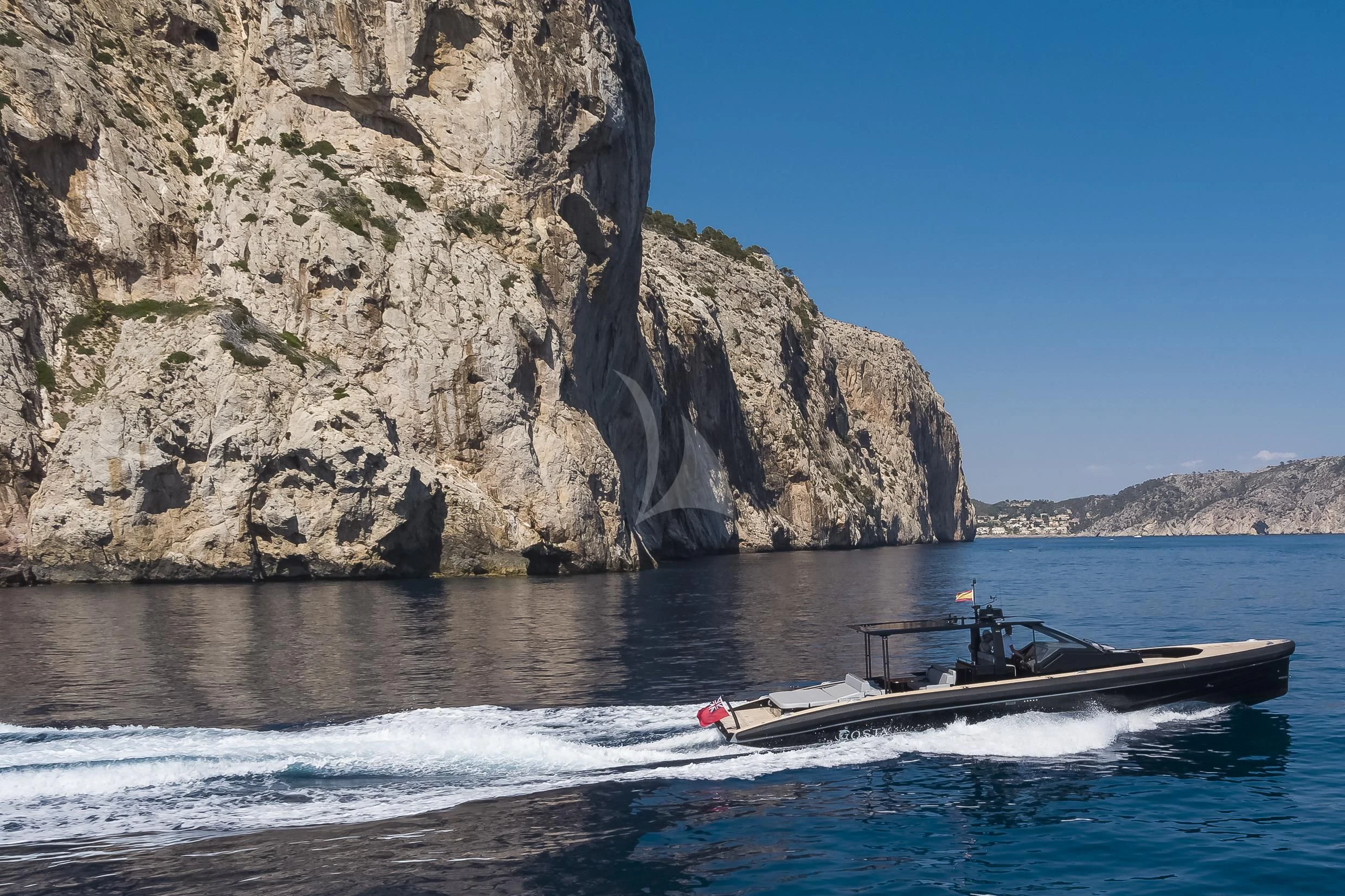 a boat on the water aboard SHARLOU Yacht for Sale