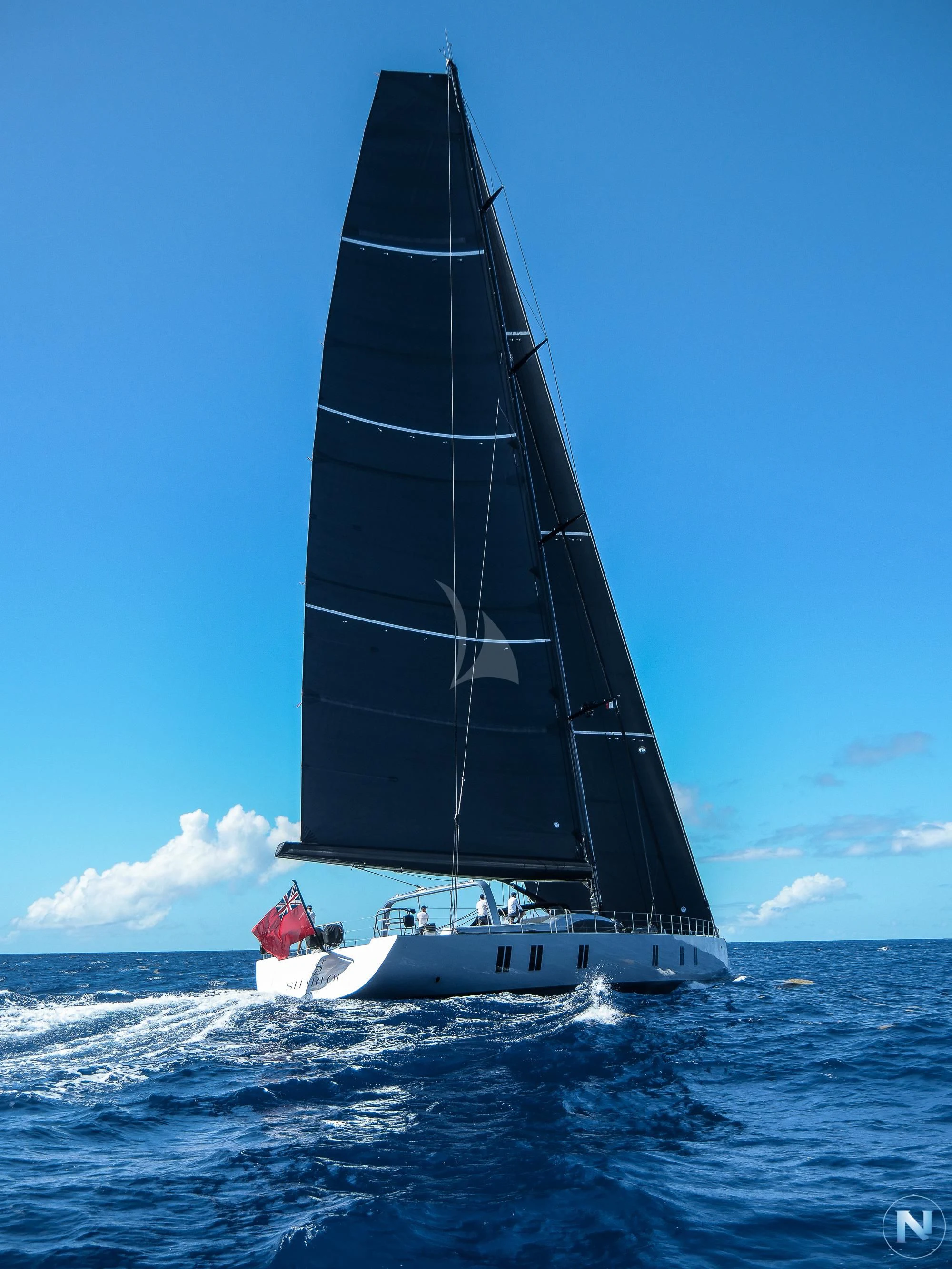 a sailboat on the water aboard SHARLOU Yacht for Sale