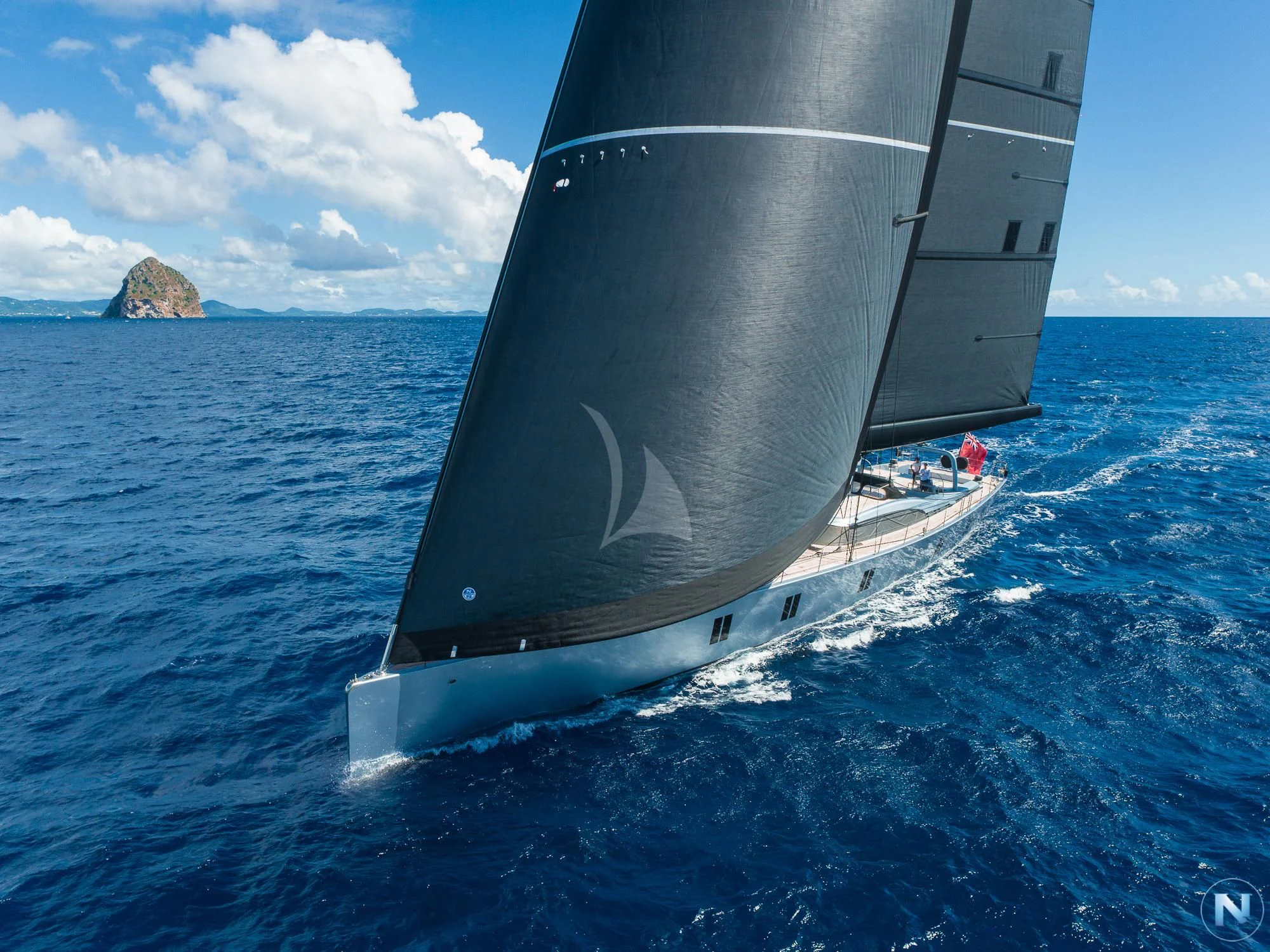 a boat on the water aboard SHARLOU Yacht for Sale