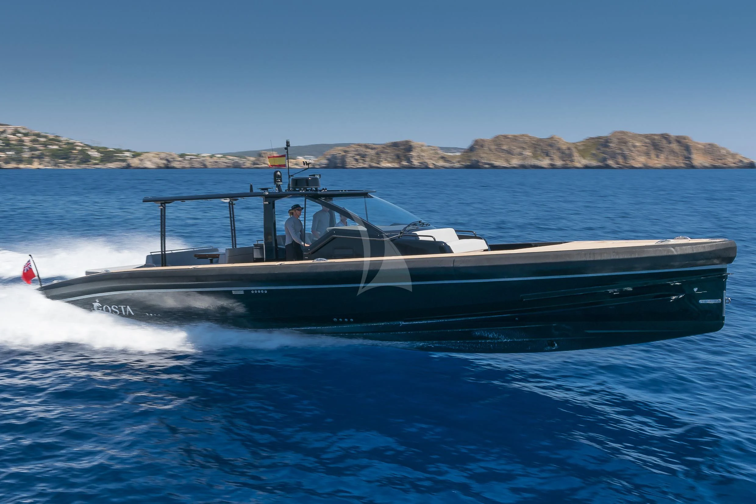 a boat on the water aboard SHARLOU Yacht for Sale