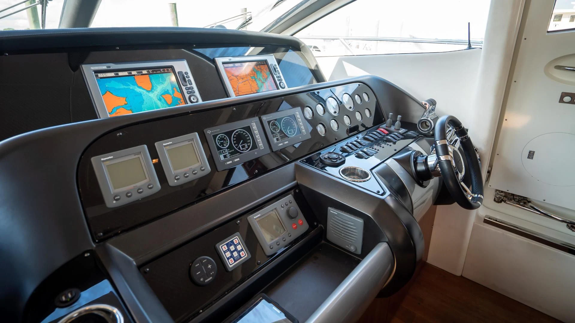 inside of a car aboard JIMBO Yacht for Sale