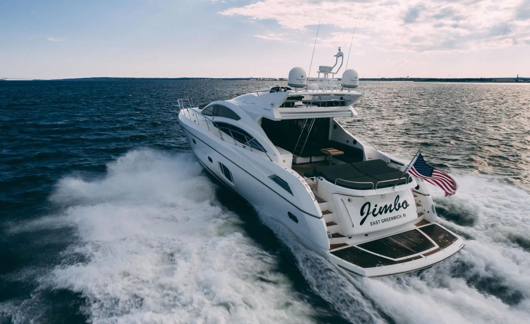 a boat on the water aboard JIMBO Yacht for Sale