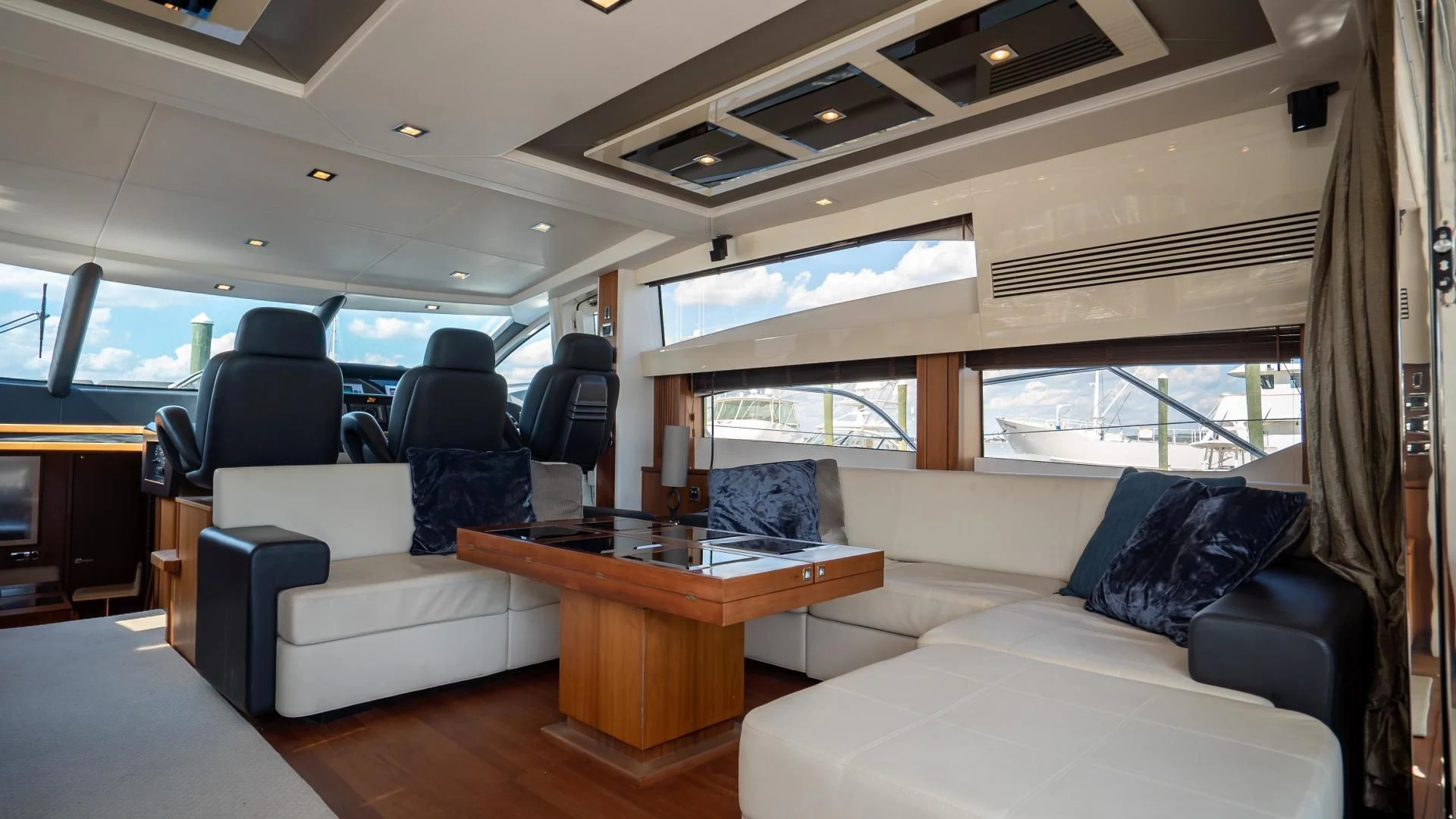 inside of a car aboard JIMBO Yacht for Sale