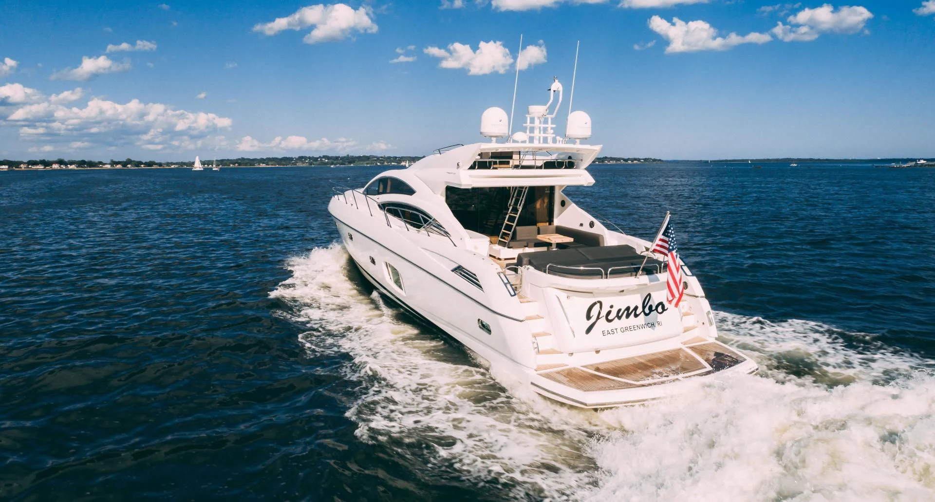 a boat on the water aboard JIMBO Yacht for Sale