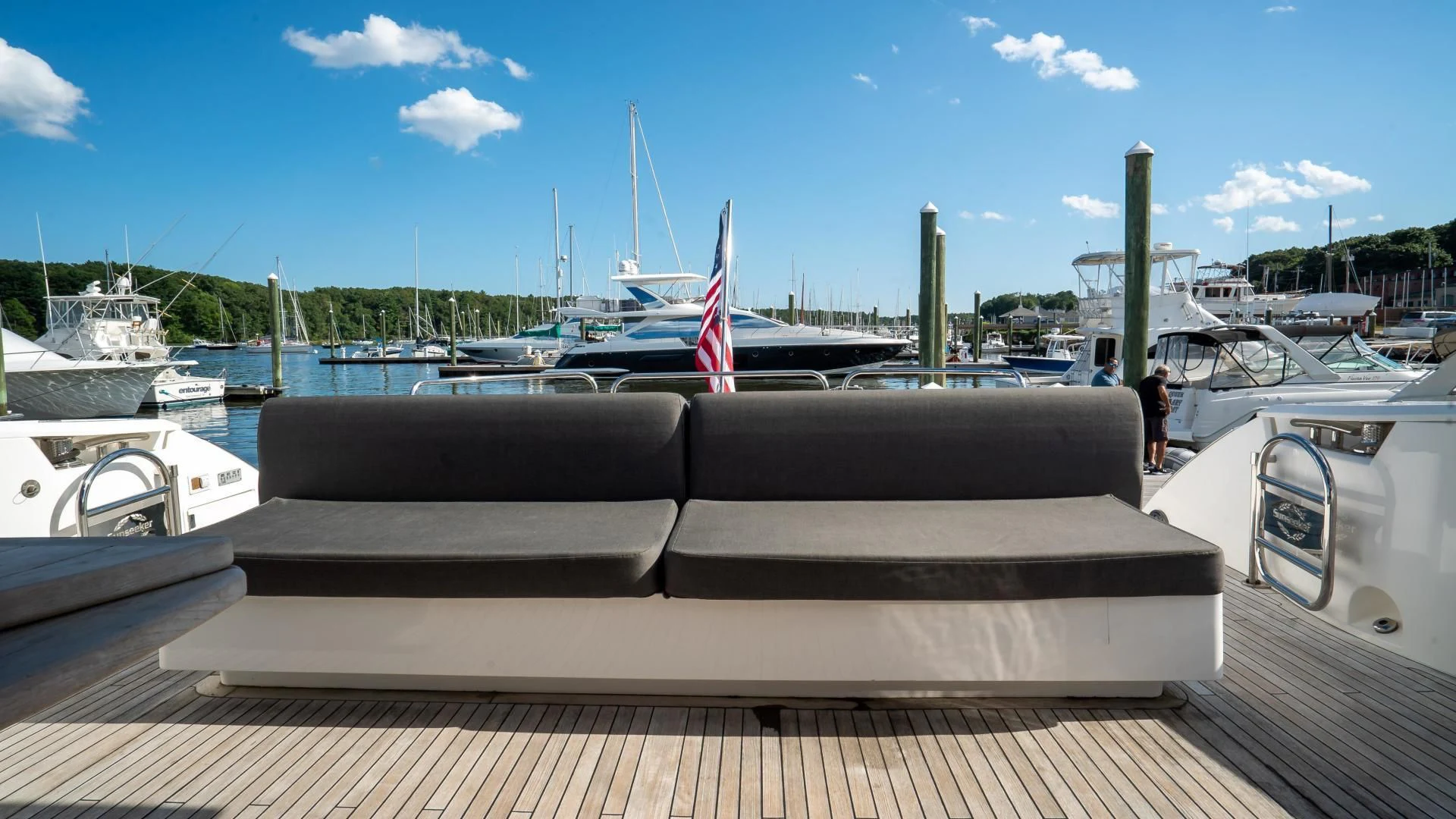 a boat on the water aboard JIMBO Yacht for Sale