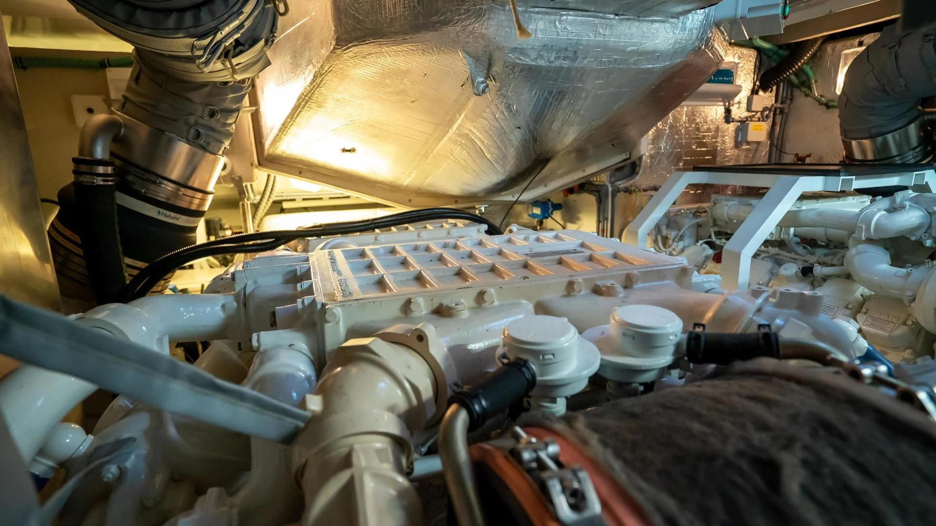 a machine with a large metal cylinder aboard JIMBO Yacht for Sale