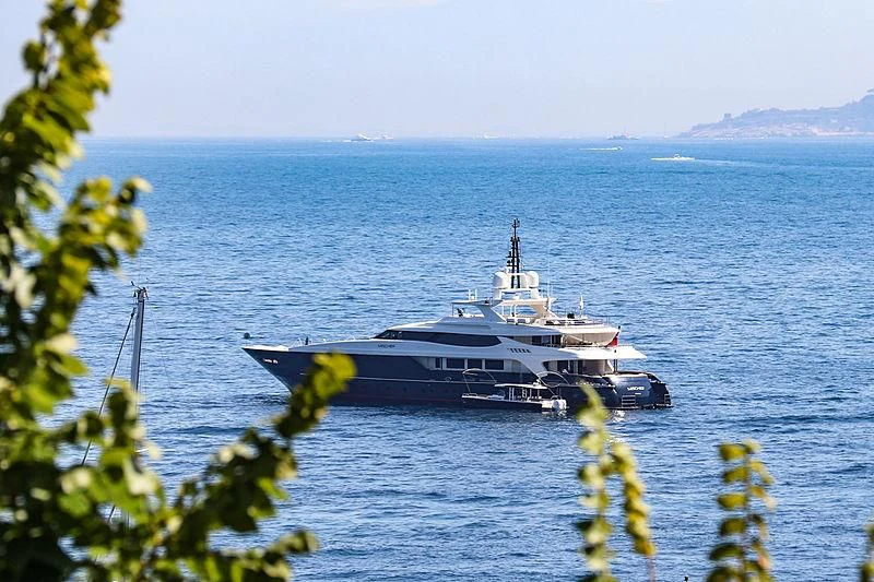 a boat in the water aboard MISCHIEF Yacht for Sale
