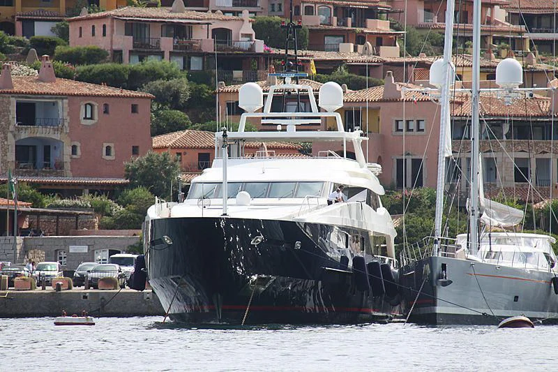 boats are parked in the water aboard MISCHIEF Yacht for Sale