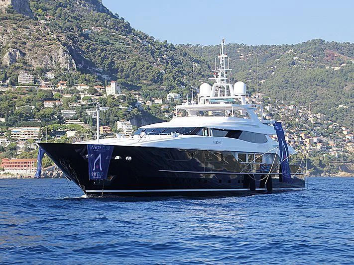 a boat on the water aboard MISCHIEF Yacht for Sale