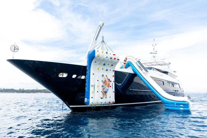 a boat on the water aboard MISCHIEF Yacht for Sale