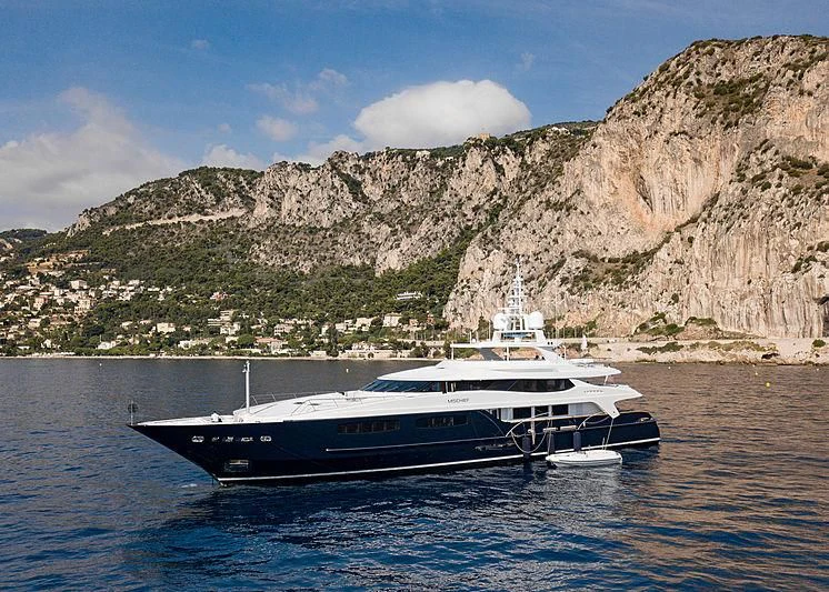 a boat on the water aboard MISCHIEF Yacht for Sale