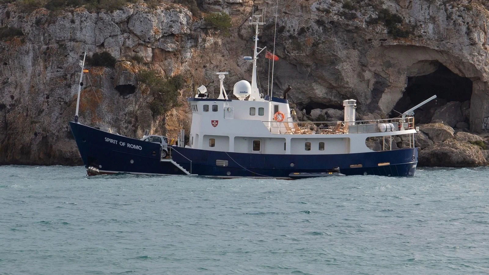 a boat in the water aboard SPIRIT OF GINETTE Yacht for Sale