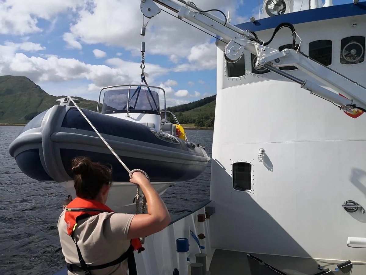 a person on a boat aboard SPIRIT OF GINETTE Yacht for Sale
