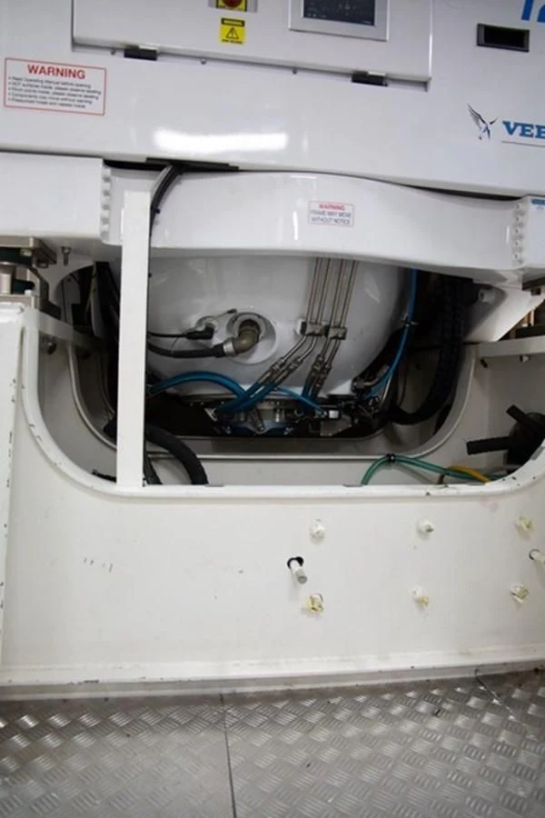 a white electrical box with wires aboard SPIRIT OF GINETTE Yacht for Sale
