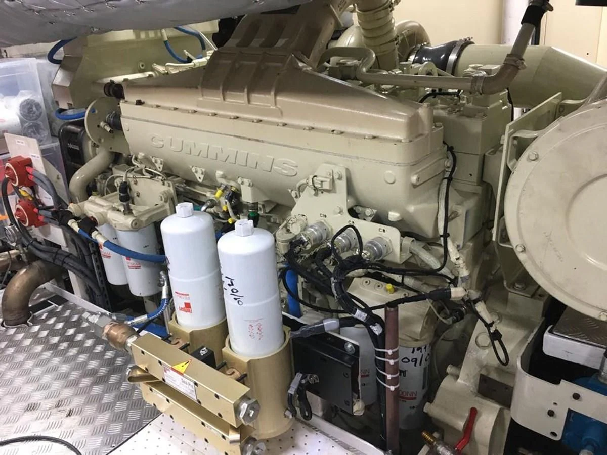 a large machine with pipes aboard SPIRIT OF GINETTE Yacht for Sale