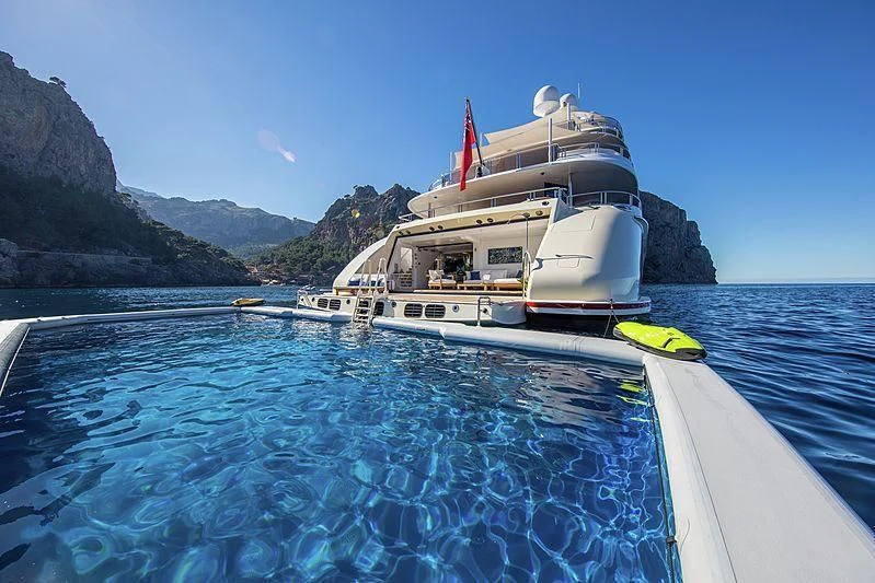 a boat on the water aboard EMINENCE Yacht for Sale