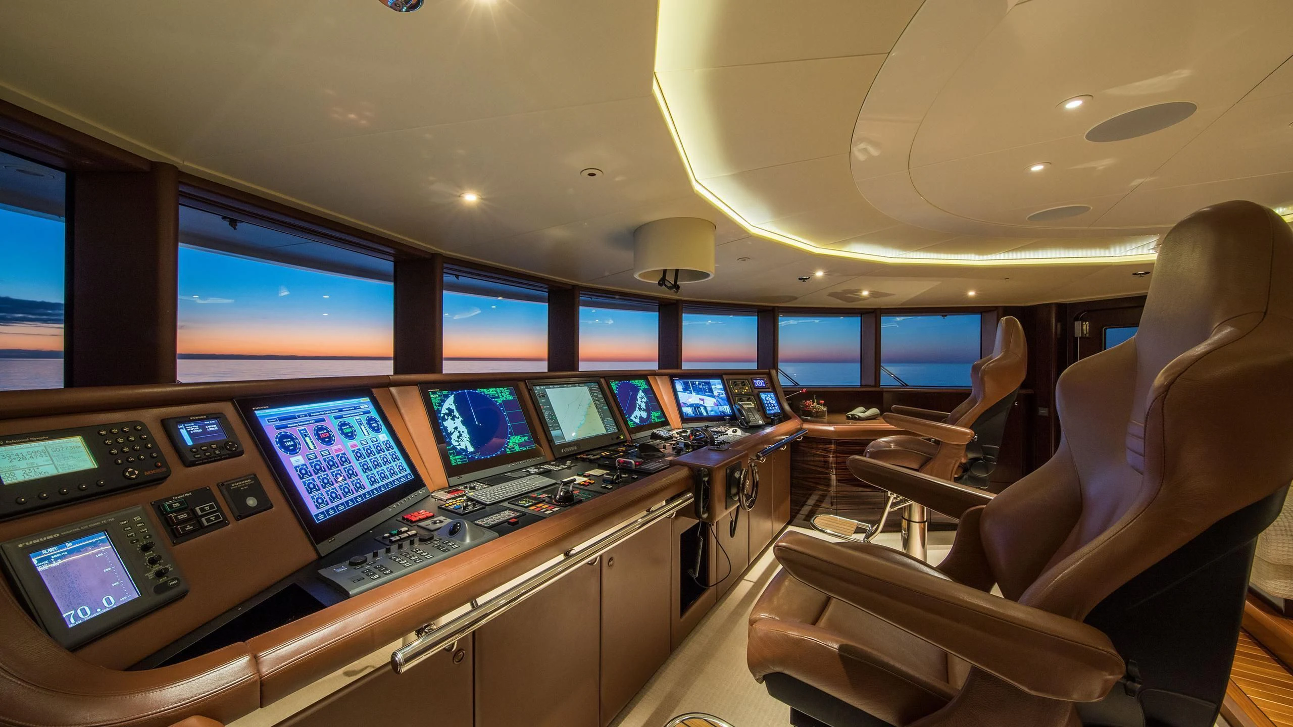 inside of an airplane aboard EMINENCE Yacht for Sale