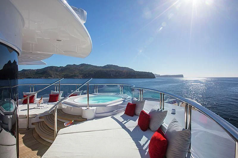 a boat on the water aboard EMINENCE Yacht for Sale