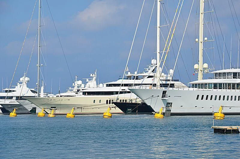 several boats in the water aboard EMINENCE Yacht for Sale