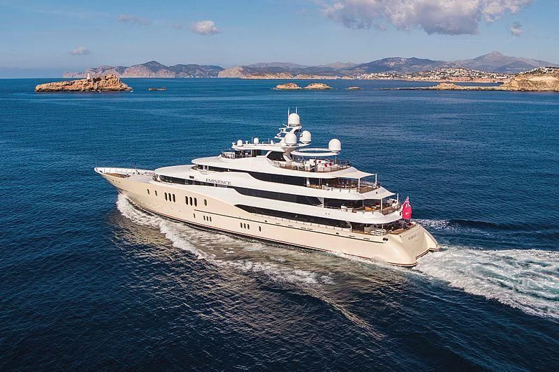 a ship on the water aboard EMINENCE Yacht for Sale