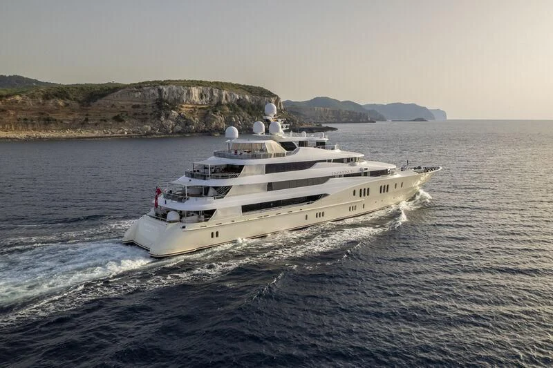 a boat on the water aboard EMINENCE Yacht for Sale