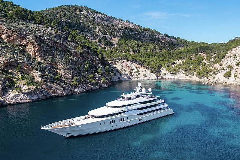 a boat on the water aboard EMINENCE Yacht for Sale