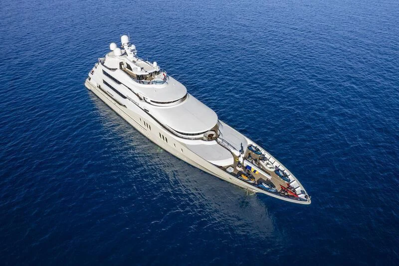 a boat in the water aboard EMINENCE Yacht for Sale