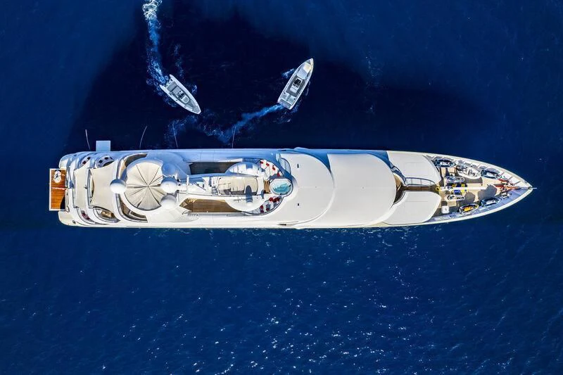 a satellite in space aboard EMINENCE Yacht for Sale