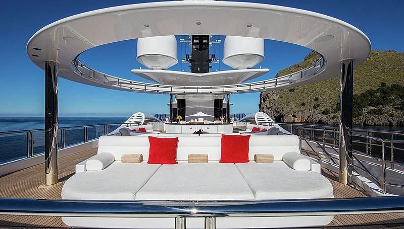 a boat on the water aboard EMINENCE Yacht for Sale