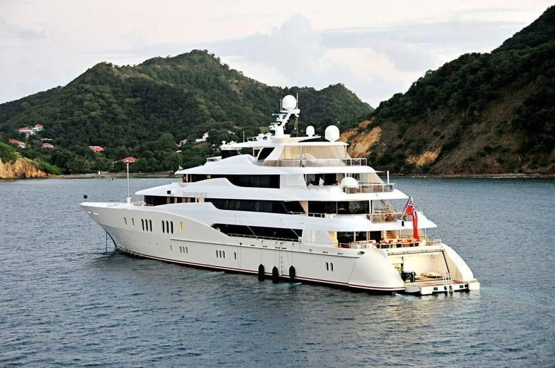 a boat on the water aboard EMINENCE Yacht for Sale