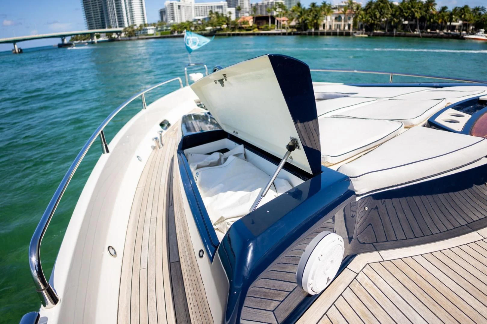 a boat on the water aboard THE CABANA Yacht for Sale