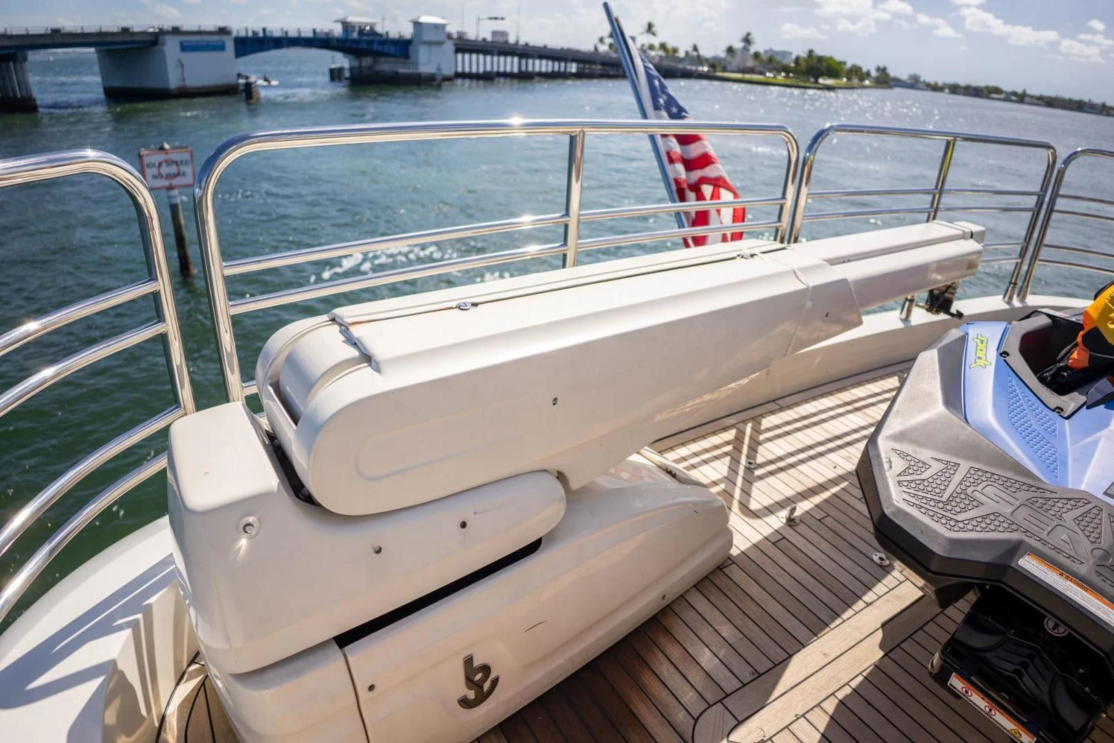 a boat on the water aboard THE CABANA Yacht for Sale