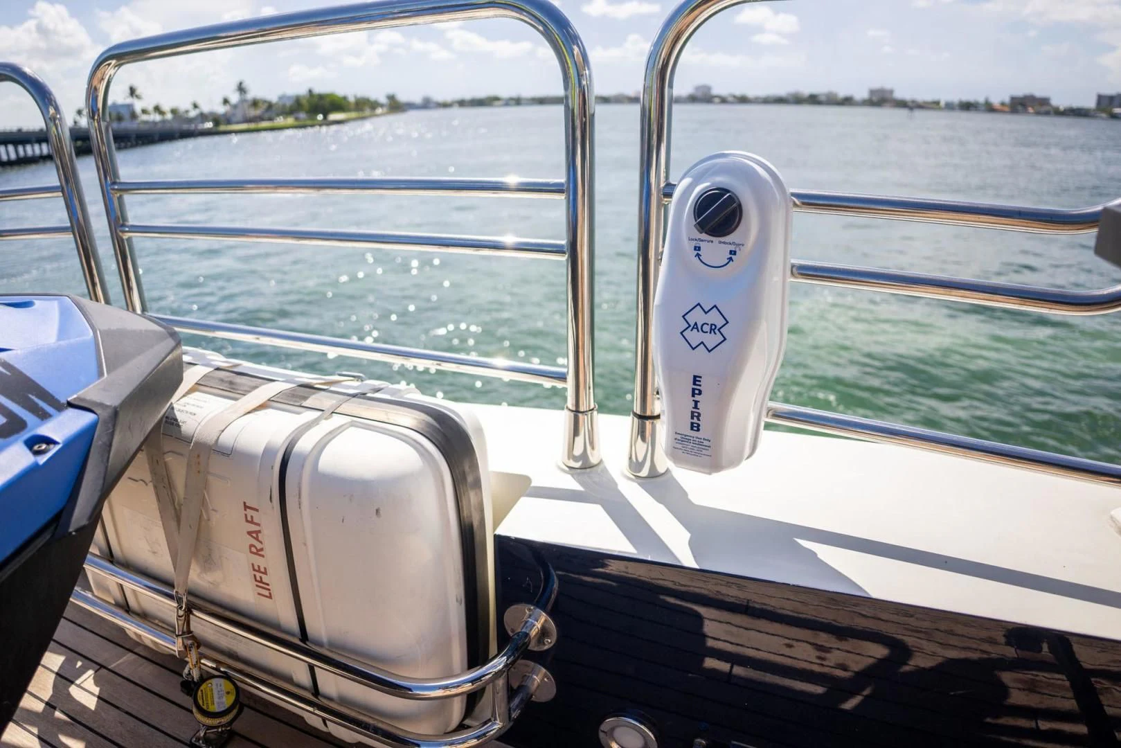 the front of a boat aboard THE CABANA Yacht for Sale