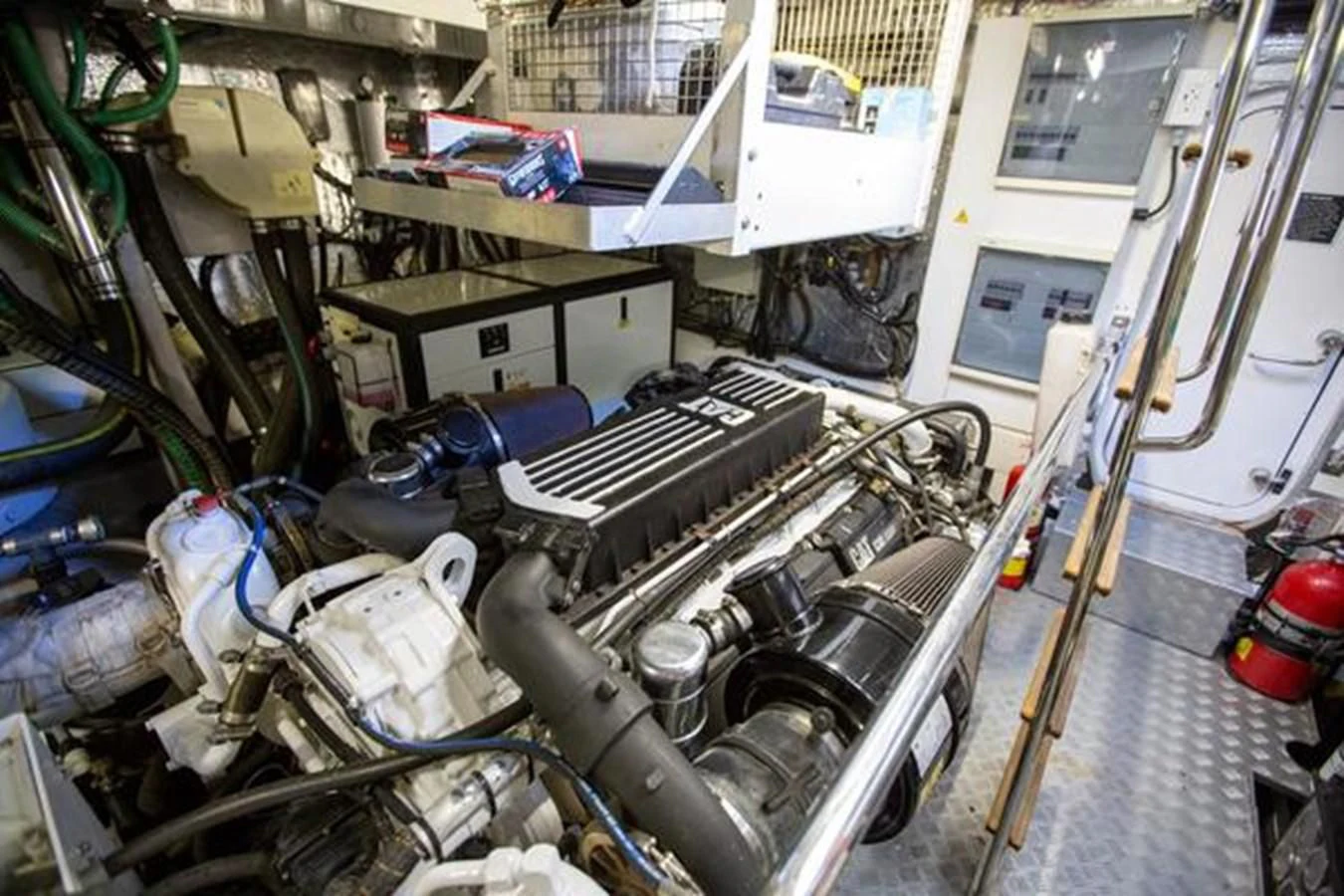 a machine with wires aboard THE CABANA Yacht for Sale