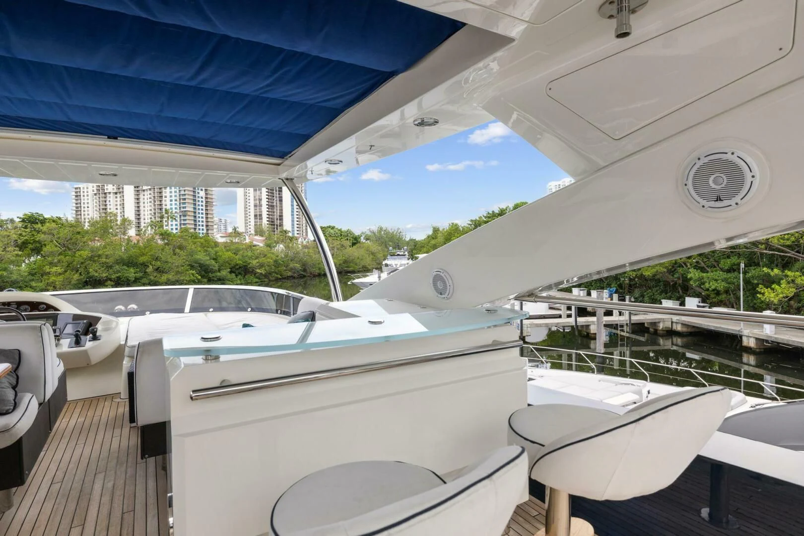 a boat on the water aboard THE CABANA Yacht for Sale