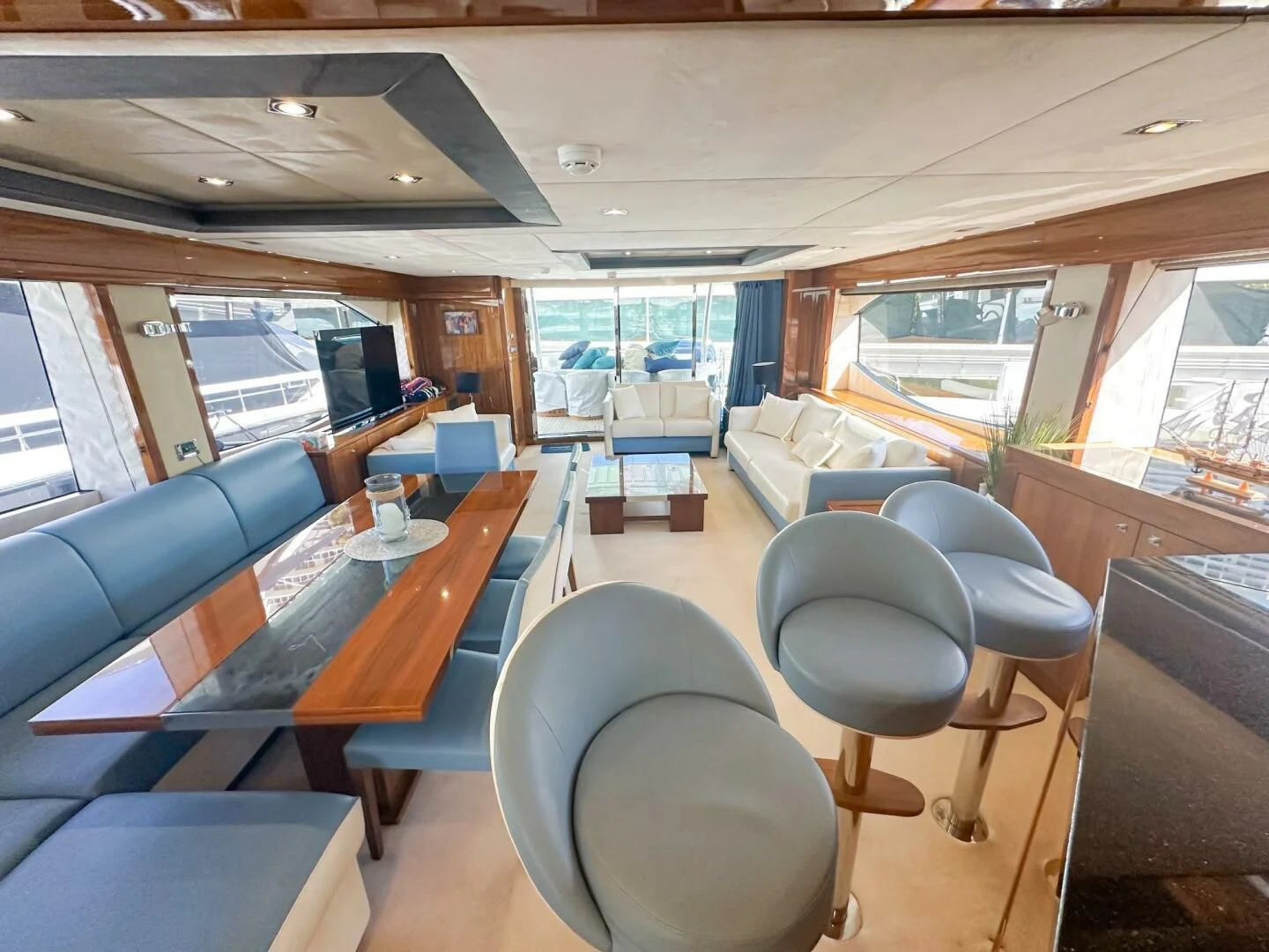 inside of a boat aboard THE CABANA Yacht for Sale