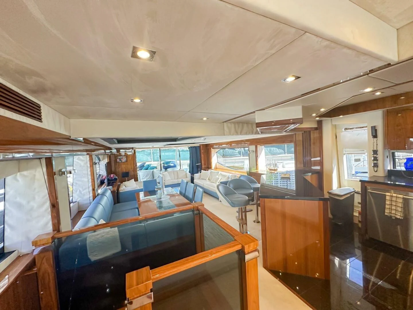 inside of a bus aboard THE CABANA Yacht for Sale