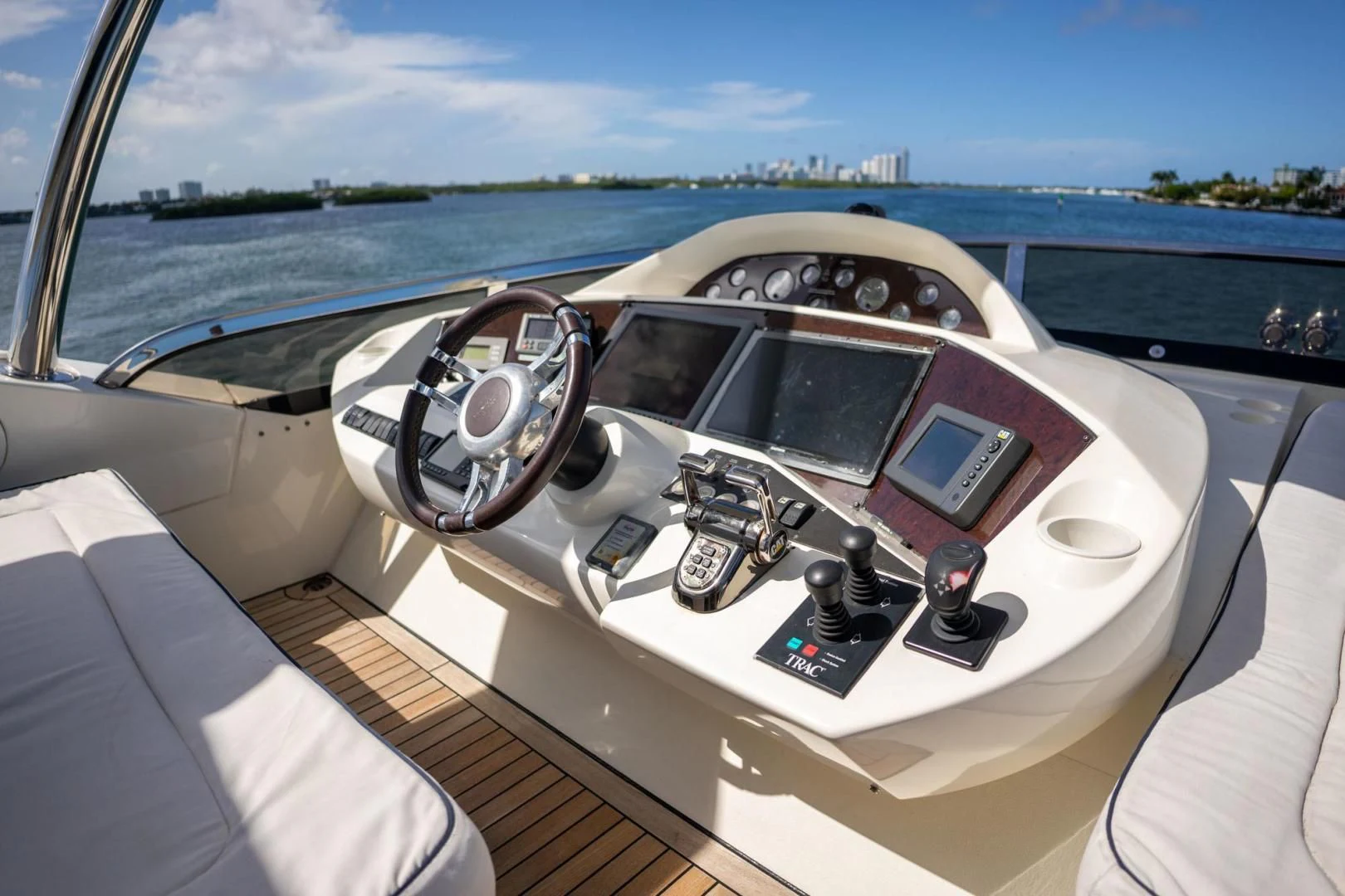 the front of a boat aboard THE CABANA Yacht for Sale