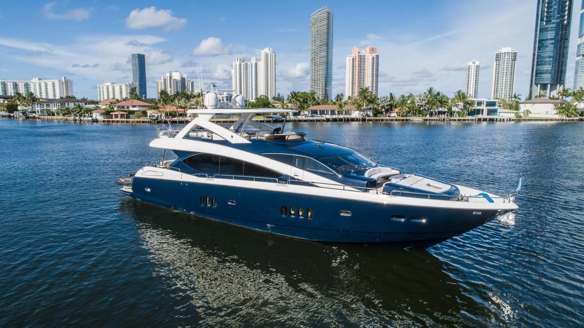 a boat on the water aboard THE CABANA Yacht for Sale