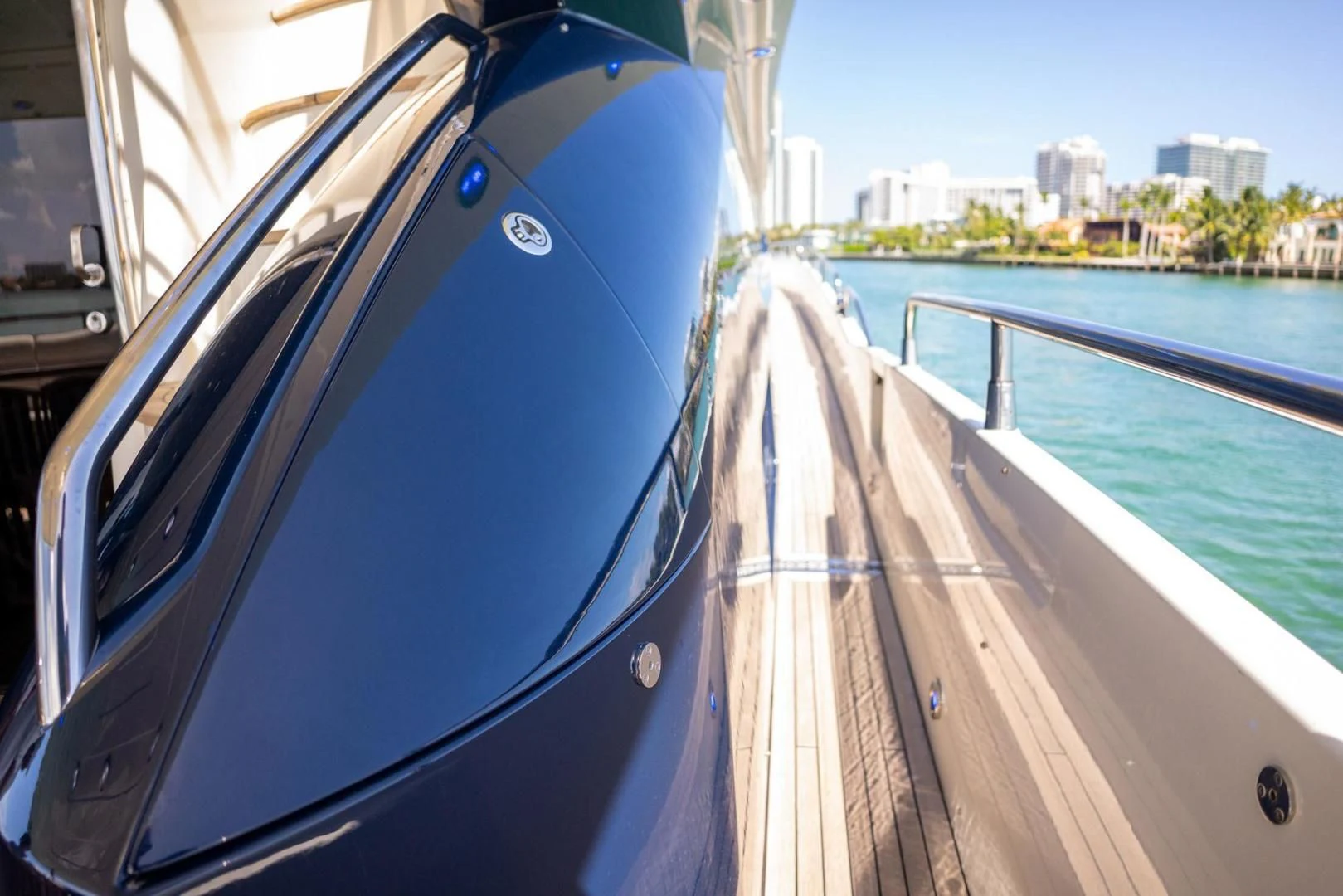 the deck of a boat aboard THE CABANA Yacht for Sale