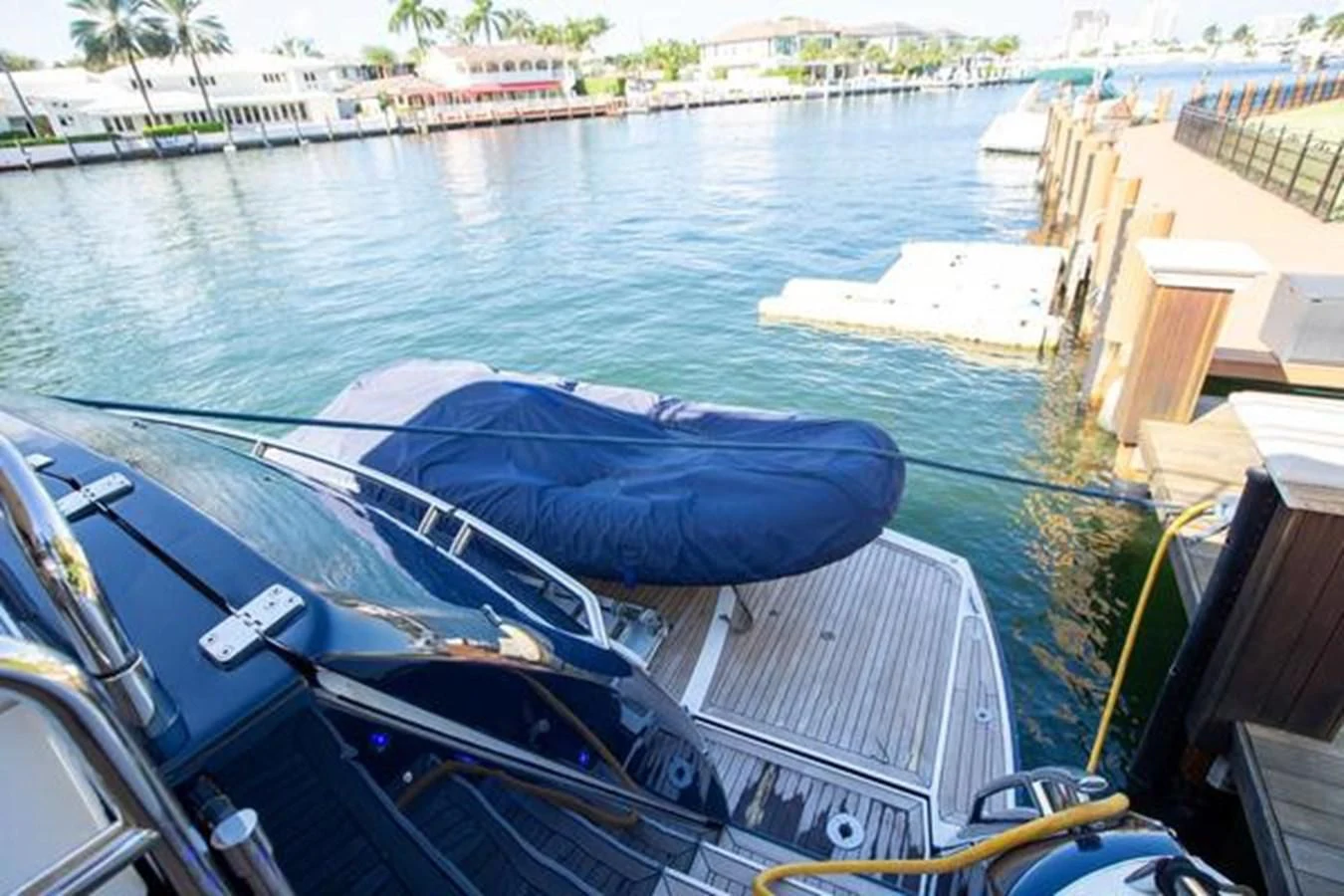 a boat in the water aboard THE CABANA Yacht for Sale