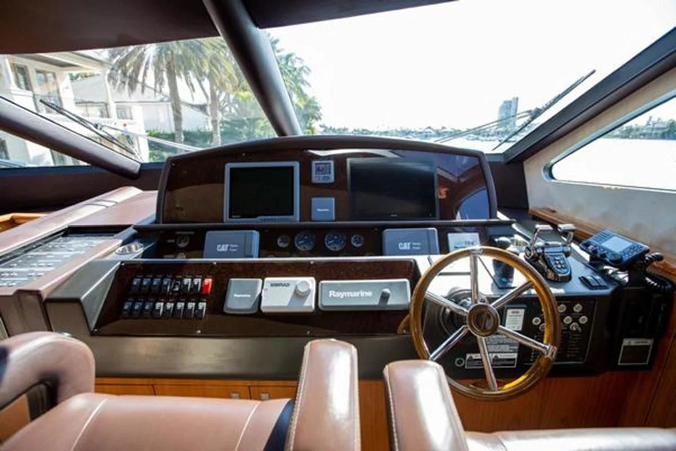 inside of a car aboard THE CABANA Yacht for Sale