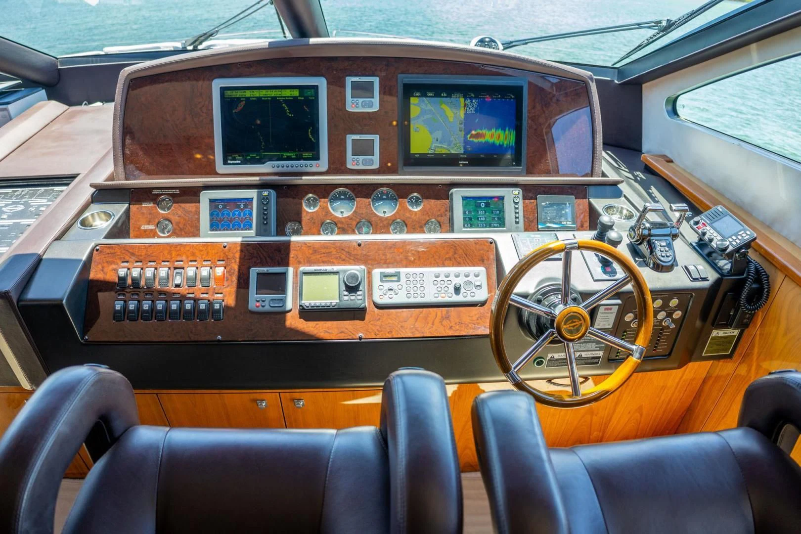 inside of a vehicle aboard THE CABANA Yacht for Sale