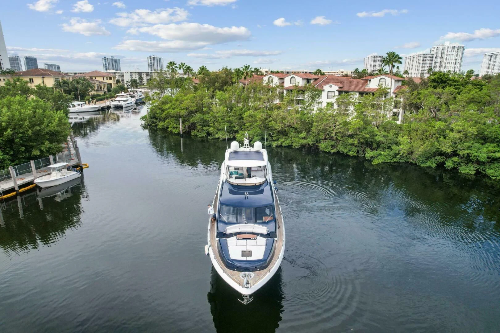 a boat on the water aboard THE CABANA Yacht for Sale