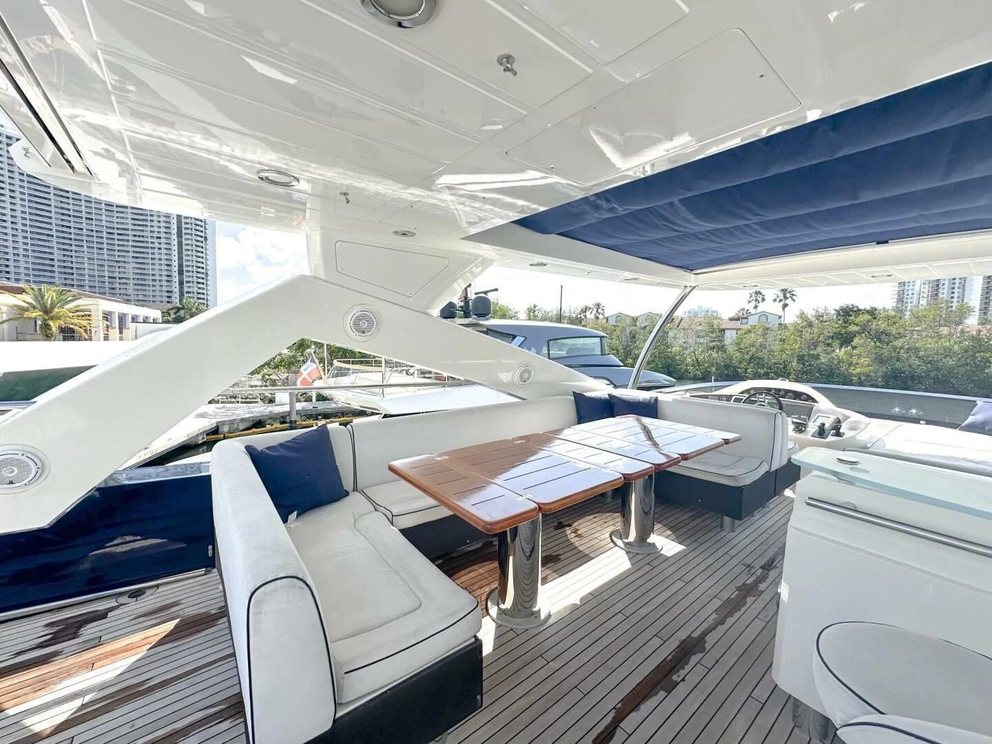 a boat on the water aboard THE CABANA Yacht for Sale