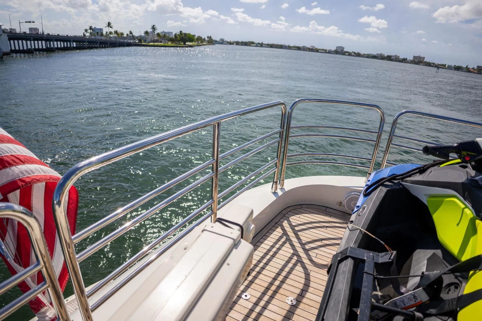a boat on the water aboard THE CABANA Yacht for Sale