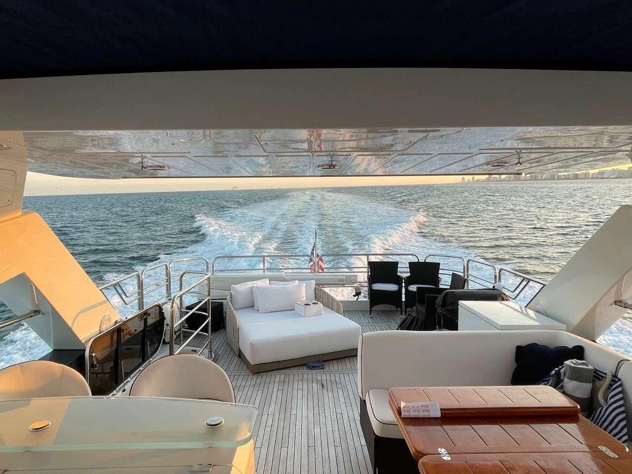a boat on the water aboard THE CABANA Yacht for Sale