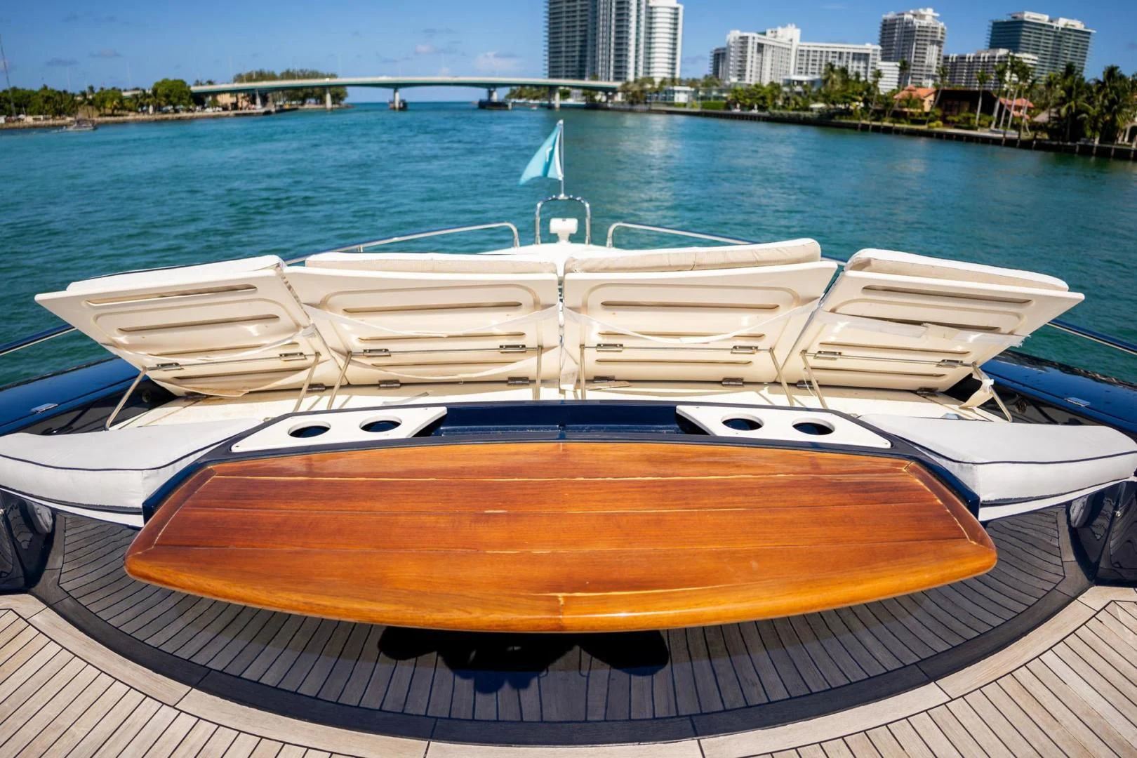 a row of boats on a dock aboard THE CABANA Yacht for Sale