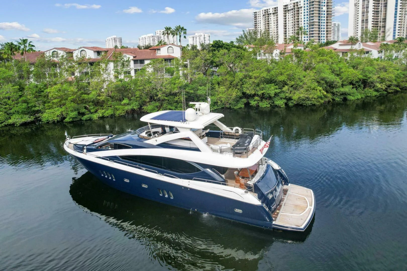 a boat on the water aboard THE CABANA Yacht for Sale