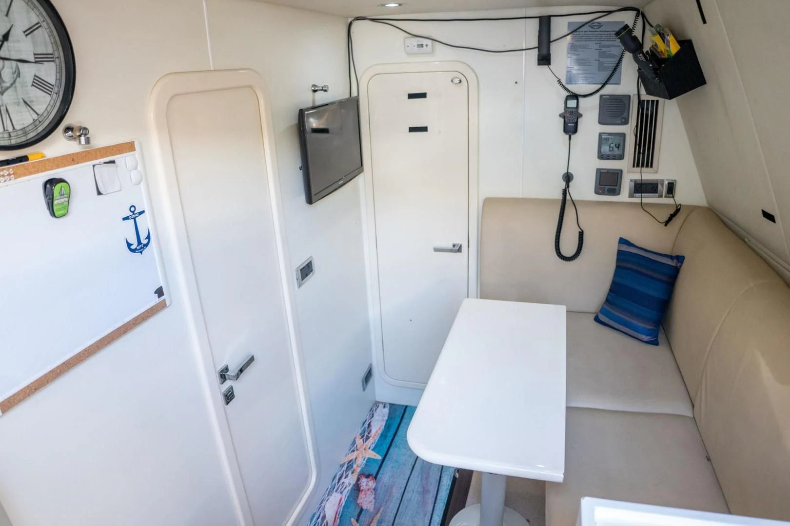 a room with a couch and a table aboard THE CABANA Yacht for Sale